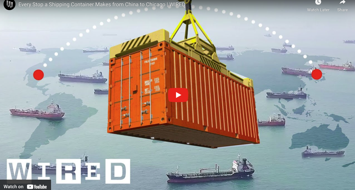 Every Stop a Shipping Container Makes from China to Chicago 