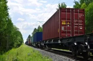 intermodal freight trains at Containerlift