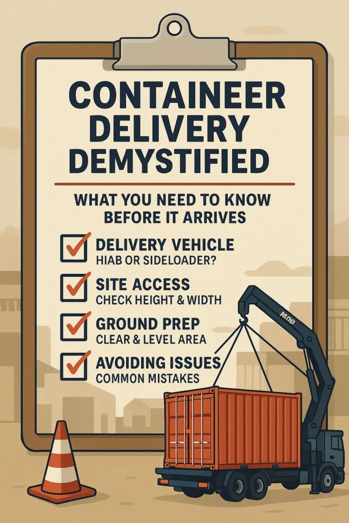 shipping container delivery with Containerlift