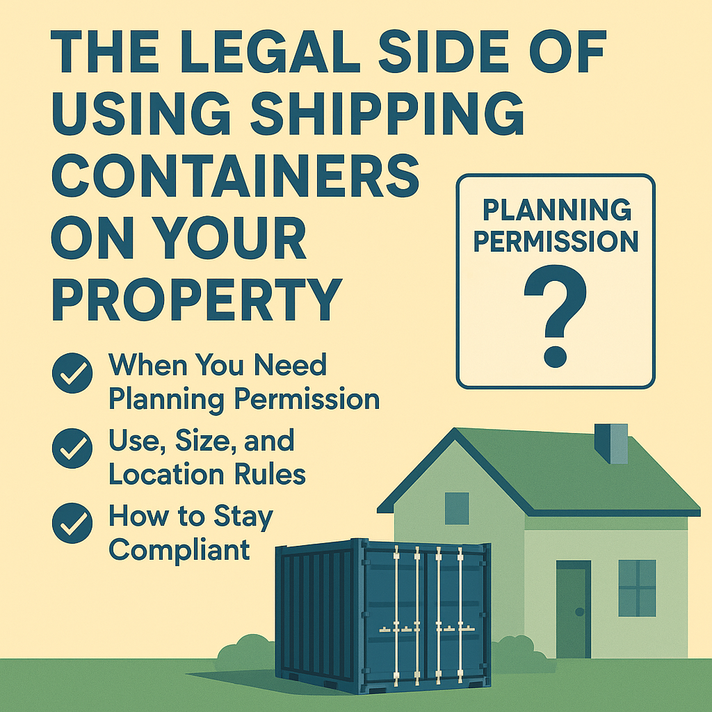 shipping container planning permission with Containerlift